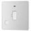British General Evolve 13A Unswitched Fused Spur with LED Brushed Steel with White Inserts