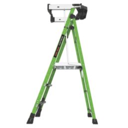 Little Giant Fortress Fibreglass & Aluminium 3-Treads Platform Step Ladder  0.82m