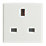 Contactum Grid 13A Unswitched Modular Socket White