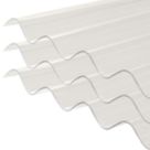 Radmat Building Materials  Corrugated Polycarbonate Roof Sheet Clear 3000mm x 0.8mm x 950mm 3 Pack