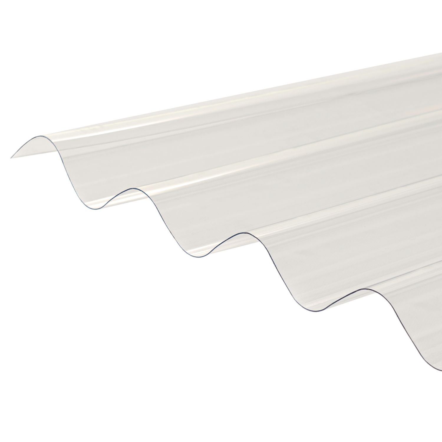 Radmat Building Materials Corrugated Polycarbonate Roof Sheet Clear 3000mm x 1mm x 950mm (954CY)