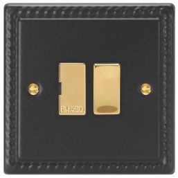 Varilight  13A Switched Fused Spur  Georgian Black with Colour-Matched Inserts