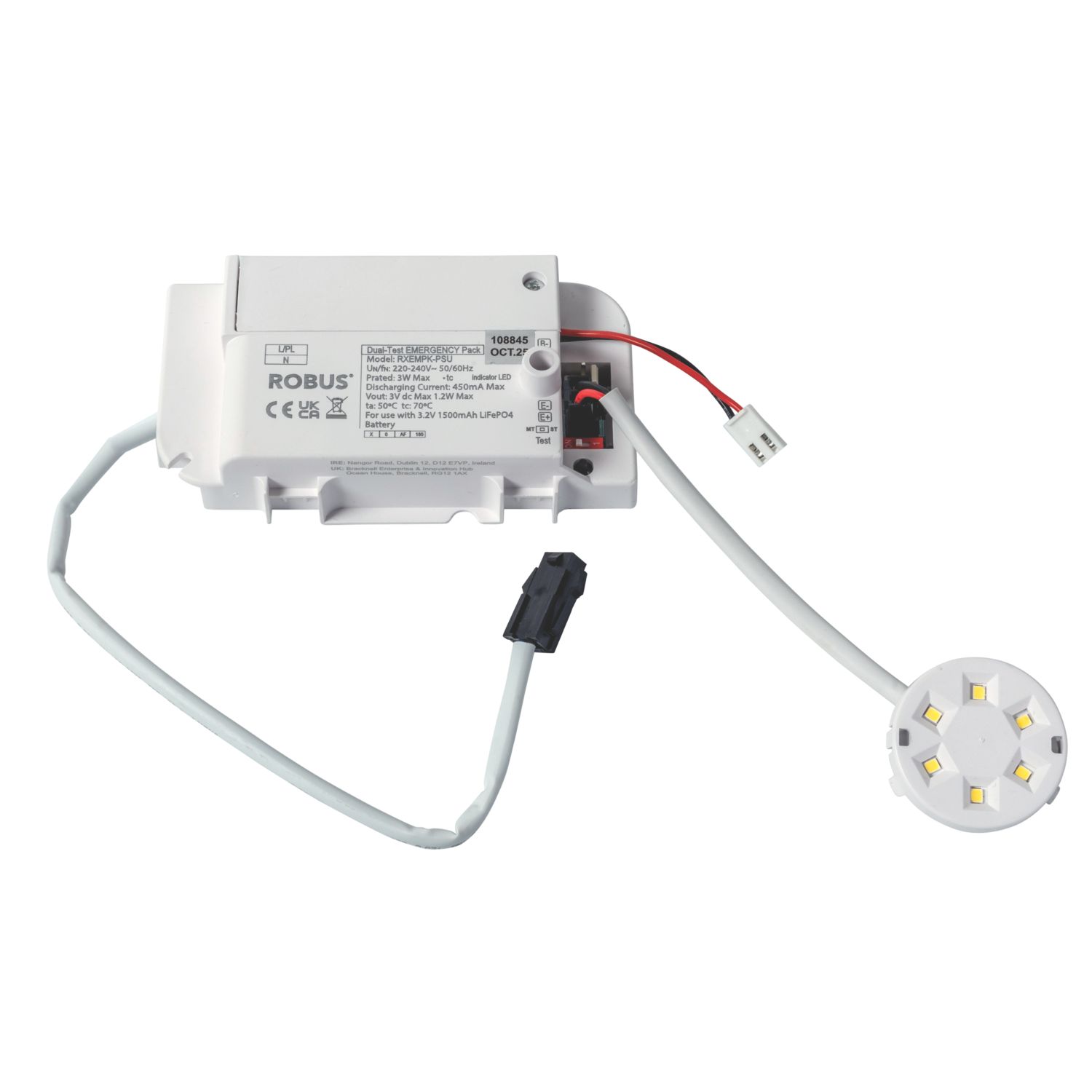 Robus Maintained or Non-Maintained Golf Express Plug-In Emergency Pack (954EX)