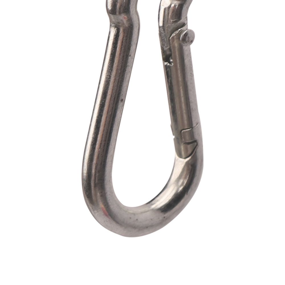 Essentials Karabiners Silver 40mm x 4mm 2 Pack - Screwfix