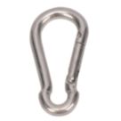 Essentials Karabiners Silver 40mm x 4mm 2 Pack