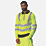Regatta Pro Hi-Vis Long Sleeve Polo Shirt Yellow / Navy XX Large 50" Chest