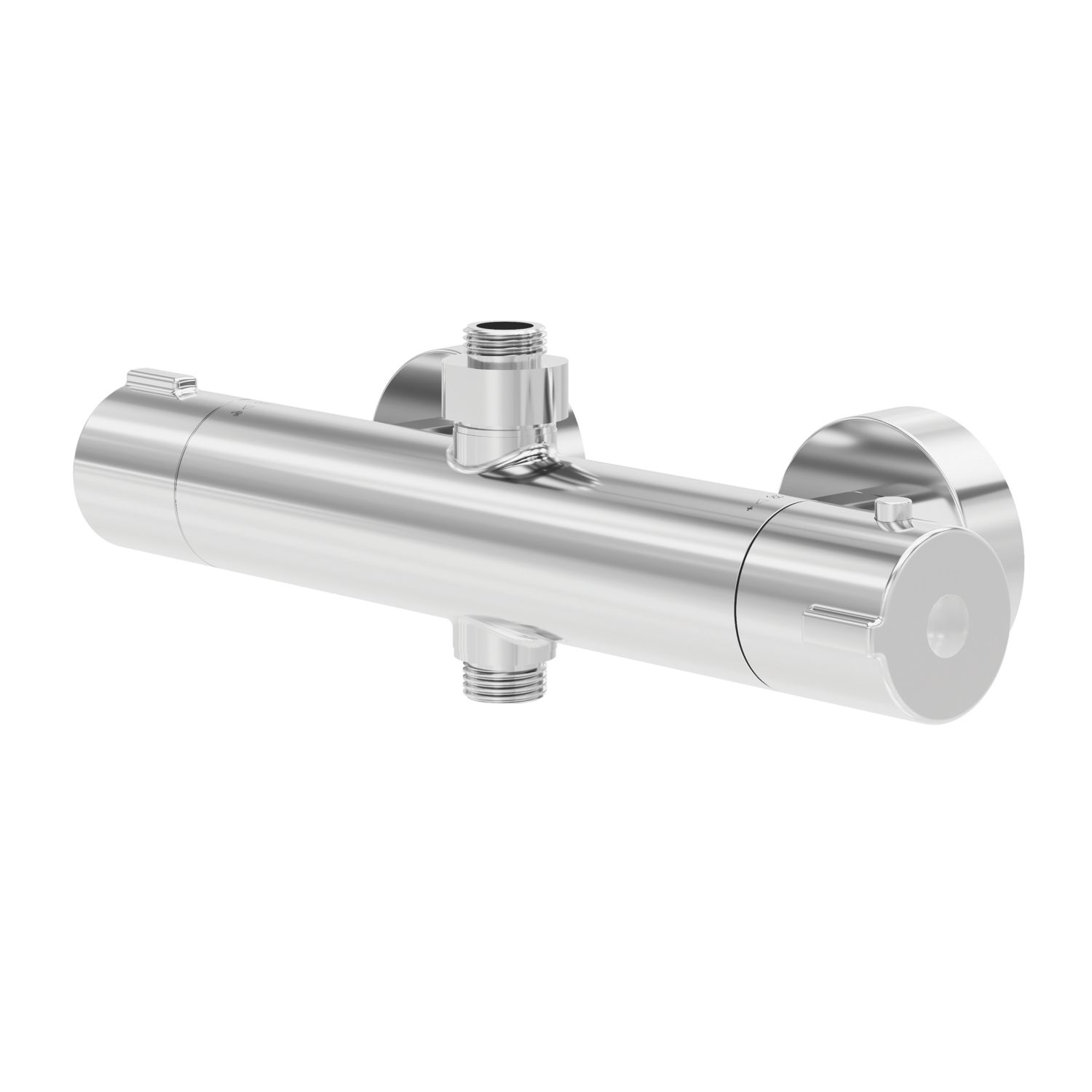 Swirl Rannell Exposed Dual Outlet Thermostatic Chrome Shower Mixer With Diverter (954KF)