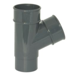 FloPlast  Round Downpipe Branch Anthracite Grey 68mm