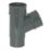 FloPlast  Round Downpipe Branch Anthracite Grey 68mm
