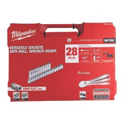 Milwaukee  1/2" Drive Ratchet & Socket Set 28 Pieces