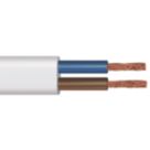 Time 2192Y White 2-Core 0.5mm² Flexible Cable 25m Coil