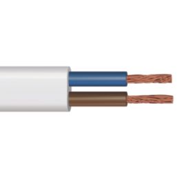 Time 2192Y White 2-Core 0.5mm² Flexible Cable 25m Coil