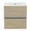 Newland  Double Drawer Wall-Mounted Vanity Unit with Basin Effect Natural Oak 500mm x 450mm x 540mm