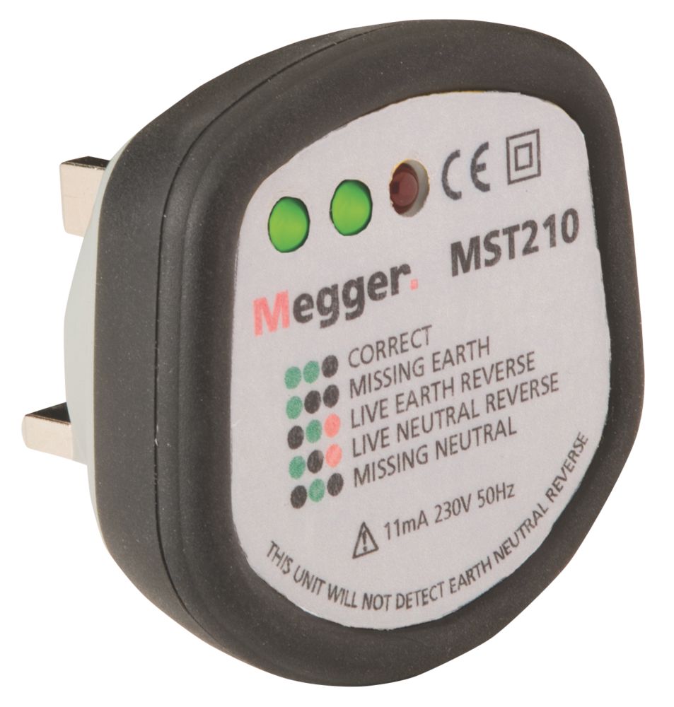 Megger MST210 13A Socket Tester 230V AC Screwfix