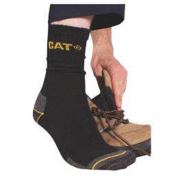 CAT  Work Boot Socks Black Size 6-11 3 Pairs