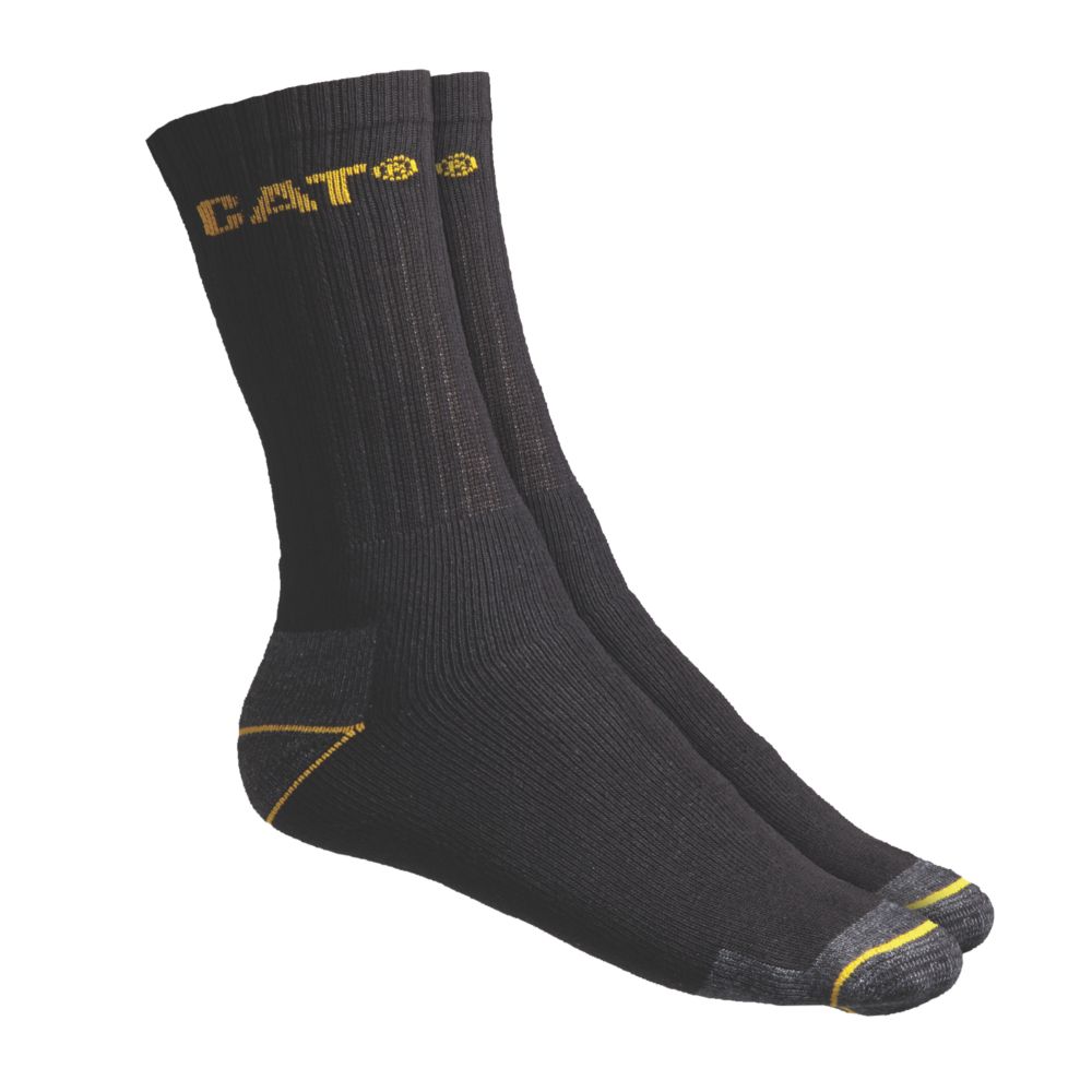 CAT Work Boot Socks Black Size 6 11 3 Pairs Screwfix