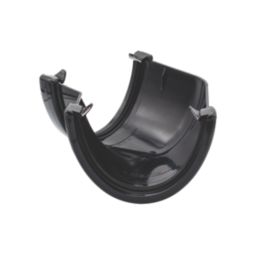 FloPlast Hi-Cap uPVC 135° Half Round Gutter Angle Black 115mm