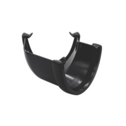 FloPlast Hi-Cap uPVC 135° Half Round Gutter Angle Black 115mm