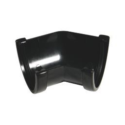 FloPlast Hi-Cap uPVC 135° Half Round Gutter Angle Black 115mm