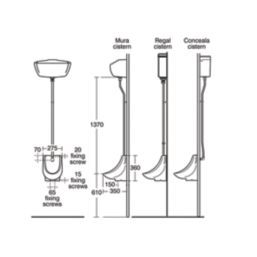 Armitage Shanks S610301 Top Inlet Ceramic Wall Urinal