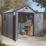 Rowlinson Airevale 7' 6" x 6' (Nominal) Apex Plastic Storage Shed Light Grey