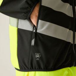 Regatta X-Pro Hybrid Hi-Vis Jacket Black / Yellow Small 40" Chest