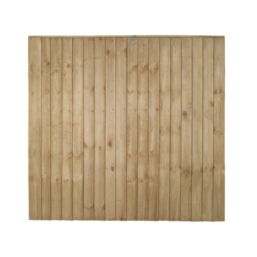 Forest Vertical Board Closeboard  Fence Panels Natural Timber 6' x 5' 6" Pack of 5