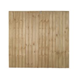 Forest Vertical Board Closeboard  Garden Fencing Panel Natural Timber 6' x 5' 6" Pack of 5