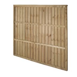 Forest Vertical Board Closeboard  Fence Panels Natural Timber 6' x 5' 6" Pack of 5