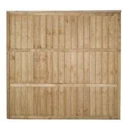 Forest Vertical Board Closeboard  Garden Fencing Panel Natural Timber 6' x 5' 6" Pack of 5