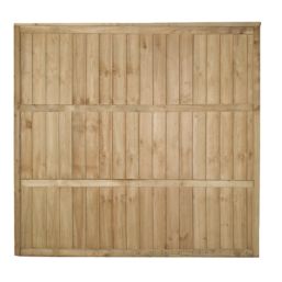 Forest Vertical Board Closeboard  Fence Panels Natural Timber 6' x 5' 6" Pack of 5