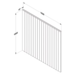 Forest Vertical Board Closeboard  Fence Panels Natural Timber 6' x 5' 6" Pack of 5