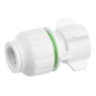 Flomasta  Plastic Push-Fit Straight Tap Connectors 15mm x 1/2" 2 Pack