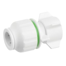 Flomasta  Plastic Push-Fit Straight Tap Connectors 15mm x 1/2" 2 Pack