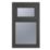 Crystal  Top Opening Obscure Triple-Glazed Casement Anthracite on White uPVC Window 610mm x 1190mm