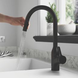 Clearwater Amelio AML10MB Battery-Powered Sensor Tap with Twin Spray Pull-Out  Matt Black
