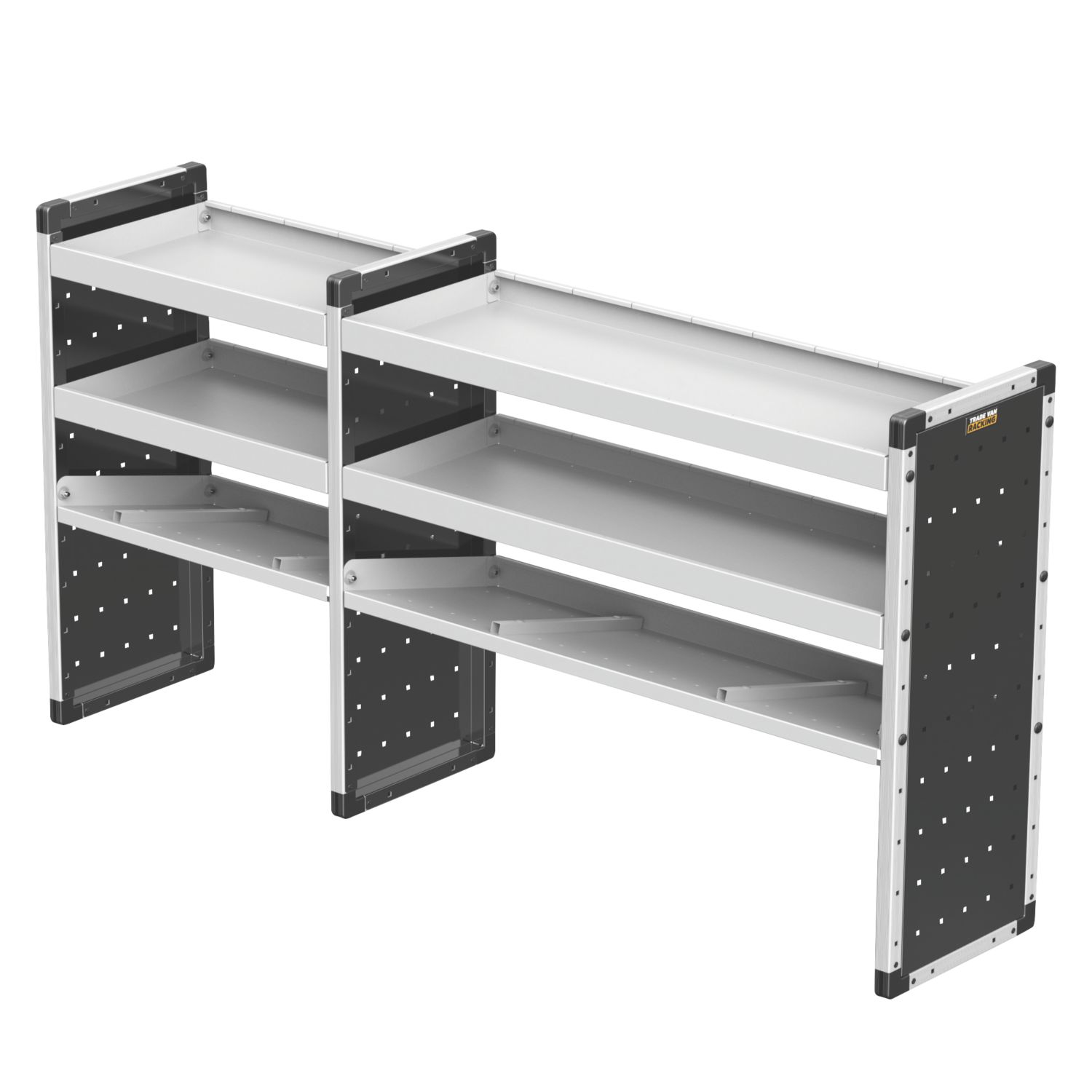 Van Guard Universal Trade Double Van Racking Unit (4 Straight & 2 Angled Shelves) 1966mm x 381mm x 1009mm (955KP)