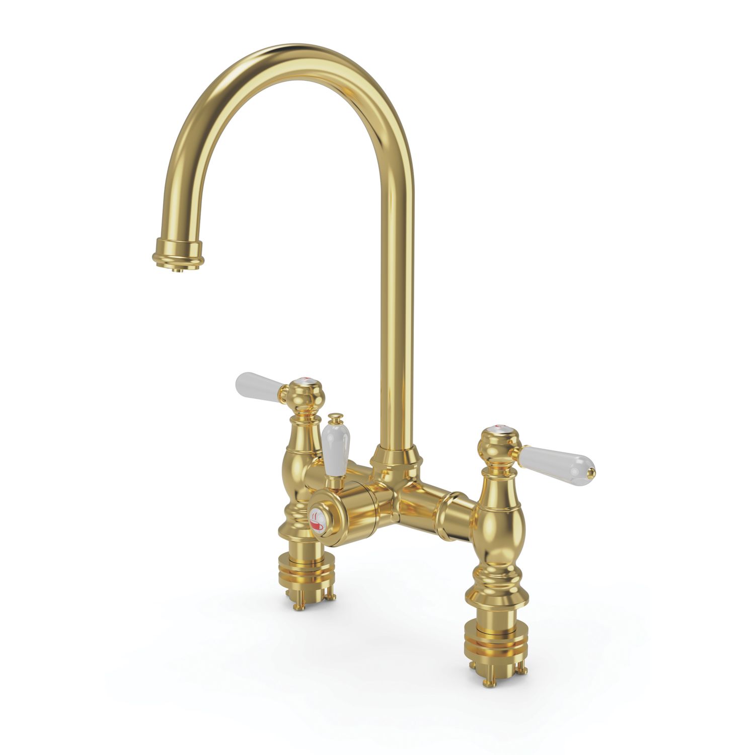 ETAL Traditional Bridge 3-in-1 Boiling Water Kitchen Tap Brushed Brass (955RG)