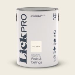 LickPro  5Ltr White RAL 9010 Vinyl Matt Emulsion  Paint