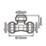 Flomasta  Brass Compression Equal Tees 15mm 2 Pack