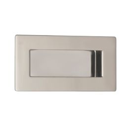 Eurospec Rectangular Flush Pull Handle 102mm Polished Stainless Steel