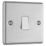 LAP  10AX 1-Gang Intermediate Switch Brushed Stainless Steel with White Inserts