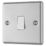 LAP  10AX 1-Gang Intermediate Switch Brushed Stainless Steel with White Inserts