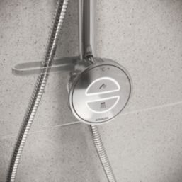 Aqualisa Smart Link HP/Combi Ceiling-Fed Chrome Thermostatic Dual Outlet Exposed Smart Shower with Fixed Head