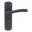 Cooke & Lewis Corfe Fire Rated WC Lever on Backplate Handle Pair Matt Black