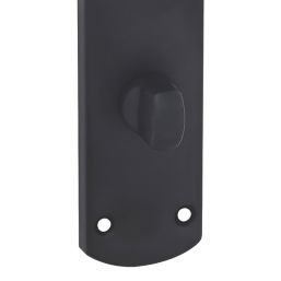 Cooke & Lewis Corfe Fire Rated WC Lever on Backplate Handle Pair Matt Black