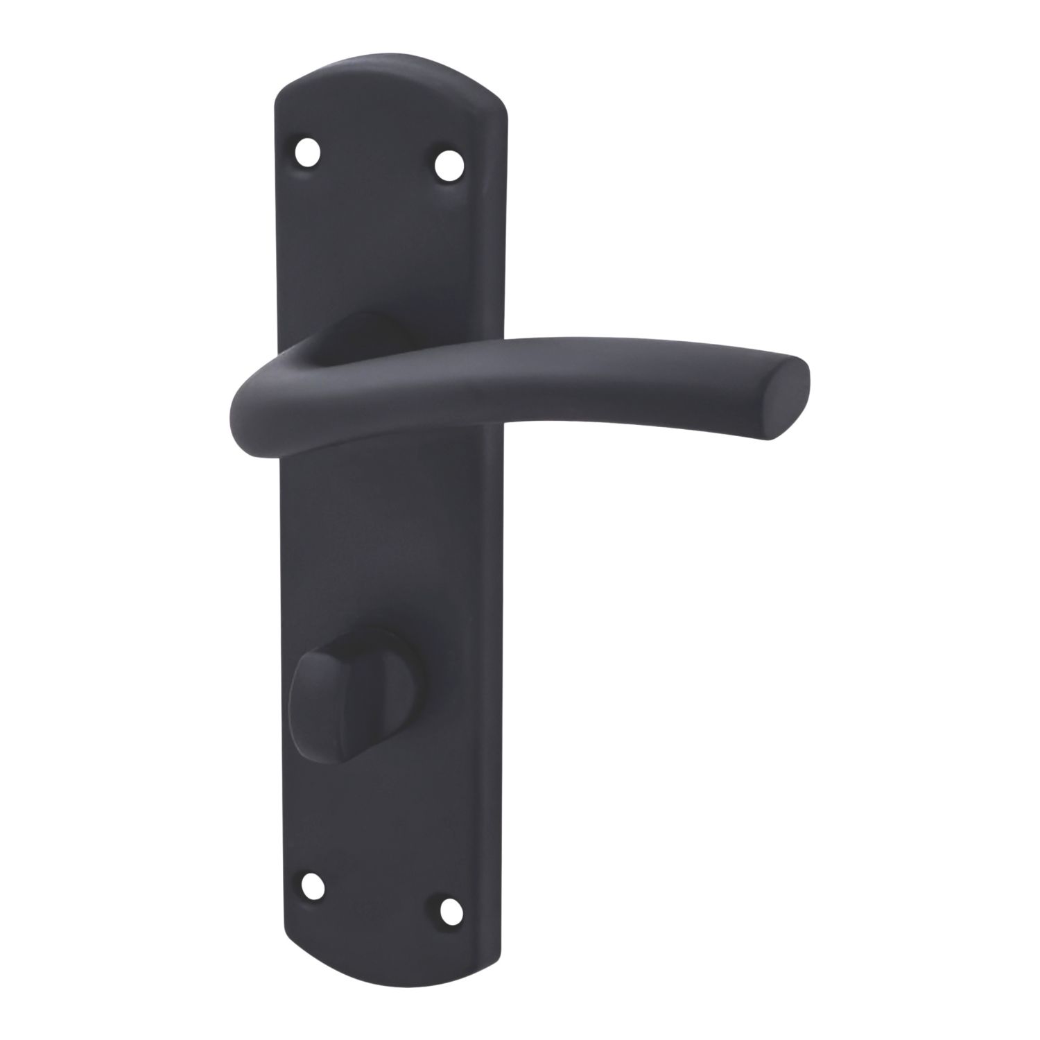 Cooke & Lewis Corfe Fire Rated WC Lever on Backplate Handle Pair Matt Black (956CM)