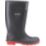 Centek  Size 4  Black Steel Toe Cap Safety Wellies