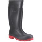 Centek  Size 4  Black Steel Toe Cap Safety Wellies