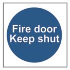 Essentials  Non Photoluminescent "Fire Door Keep Shut" Sign 100mm x 100mm